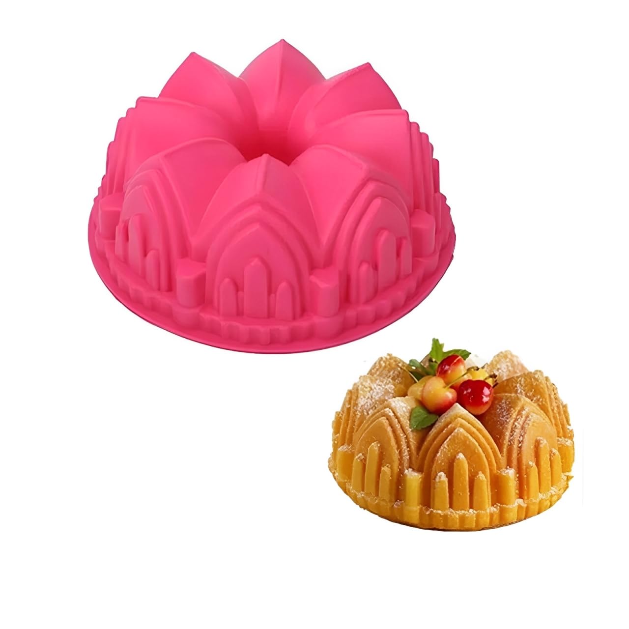 Plateaux de cuisson polyvalents en silicone et moule à gâteau de couronne