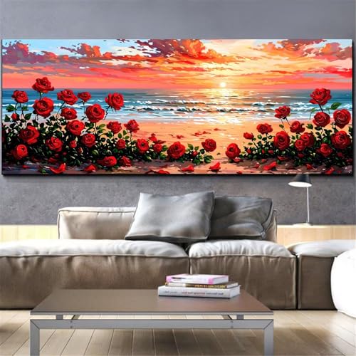 Broderie Diamant Rose Kit Complet L389 - Loisirs Créatifs de Haute Qualité 70x200cm