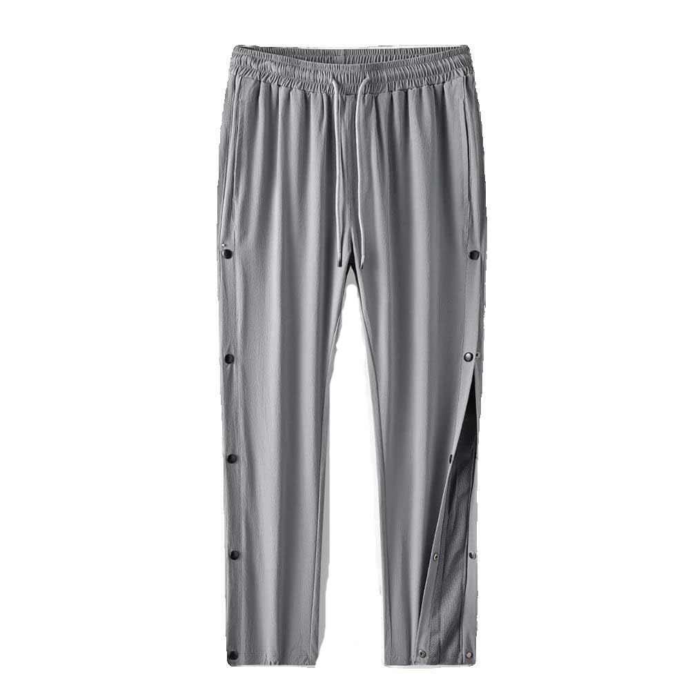 Xingfenly Summer Men Sweatpants Side Pants Breathable Quick Dry Joggers Stretch Nylon Casual Sports Long Trousers