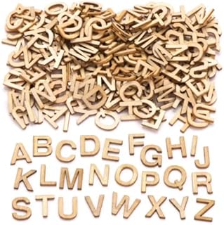 Baker Ross AW350 Mini Wooden Letter Templates (Pack of 260) For Kids to Decorate and Display - 30 mm
