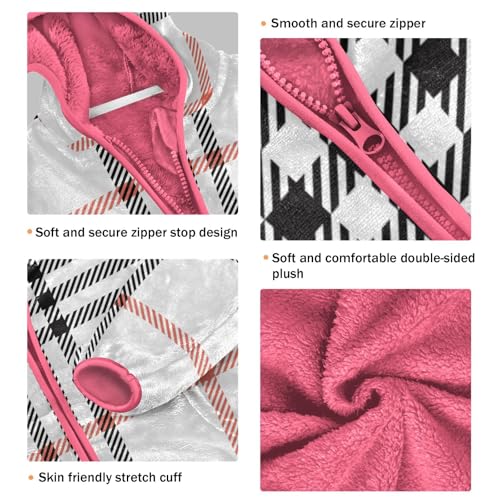 GuoChe Buffalo Plaid Tartan Check Red Fashion Tweed White Boys Winter Coats Sherpa Lined3