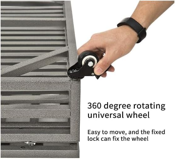 Miniatura 2 de Jaula de perro resistente de 52 pulgadas, jaula grande para perros, perreras y jaulas de metal fuerte para perros grandes con 4 ruedas con cerradura