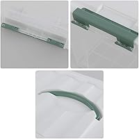 Vista 4 de Gloreen Contenedores de almacenamiento transparentes de 14 cuartos de galón con tapa, caja de plástico multiusos, 6 paquetes