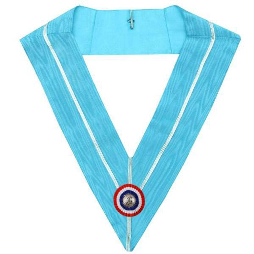 Past Master Emulation Rite French Regulation Collar - Turquoise Moire