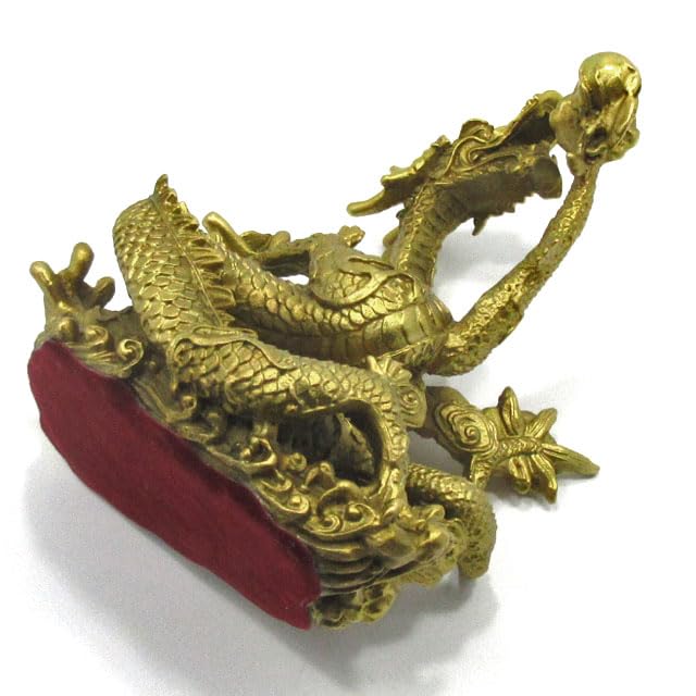Amazon.co.jp: 龍 置物 銅製 神龍 シェンロン 大サイズ 玉を掲げる龍