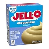 Jell-O Instant Reduced Calorie Pudding & Pie Filling | Zero Sugar Cheesecake | Pack of 12
