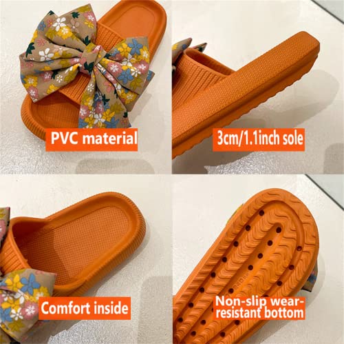 cute big bow sandals and slippers women's summer outdoor wear tide all-match word slippers non-slip thick-soled beach shoes3