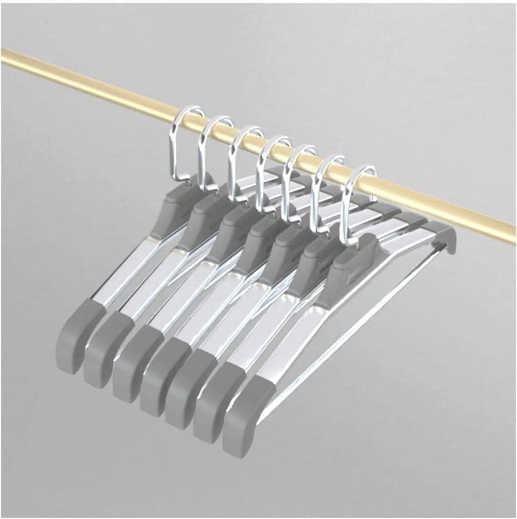 HCZKIUJY 5 Pack Adult Clothes Hangers For Wardrobe Durable Aluminum Alloy Household Wide Coat Hanger hangers for clothes non slip