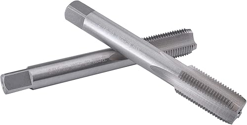 Burkit 916"-20 Grifo izquierdo y derecho para reparación de manivela de bicicleta, kit de reparación de roscas de pedal de bicicleta HSS de 916x20