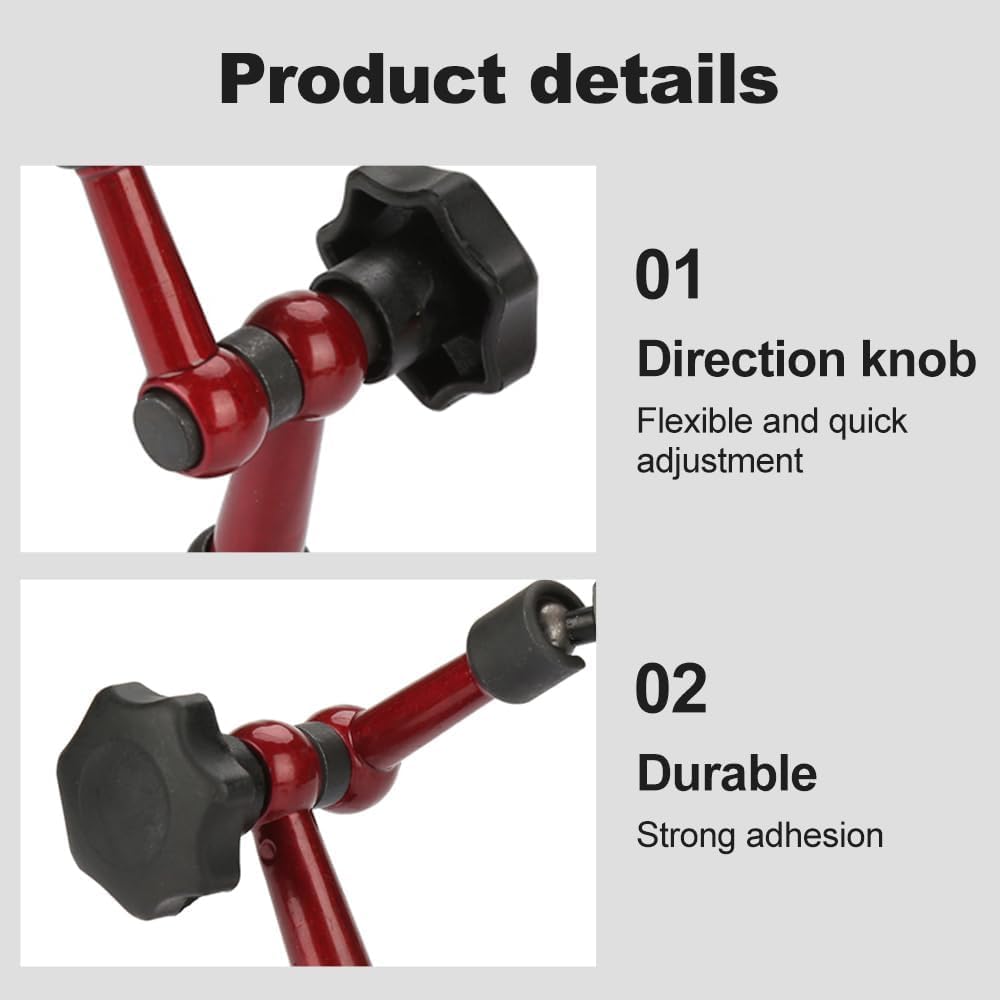 Indicateur de Test Cadran Jauge, Comparateur de Précision, Indicateur de Cadran de Machiniste, 0-0,8 mm DTI avec Base Magnétique, Mesure de pièce, Calibrage D'équipement, Précision de 0,01 mm