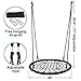 ZENY 48 Inch Spider Web Tree Swing for Kids Adults Round Swing Platform for Backyard, Playground, with Tree Straps and Adjustable Hanging Ropes
