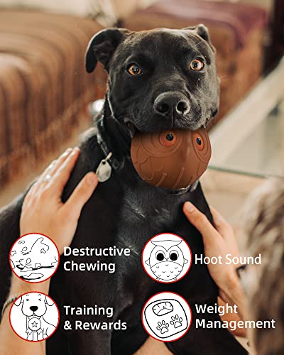 Giggle-Ball-for-Dogs-Owl-Toys-for-Aggressive-Chewers-Dog-Ball-Toy-for-Puppy-Medium-Large-Dogs-Fun-Gift-for-Dog-Natural-Rubber-Cute-Hoot-Brown