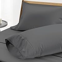 Vista 15 de THREAD SPREAD Fundas de almohada 100% de algodón egipcio - Fundas de almohada de alto conteo de hilos tamaño Queen/estándar, paquete de 2, suaves