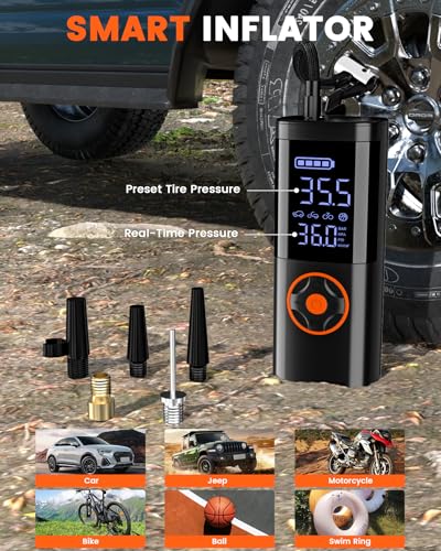 Jump Starter, Car Battery Jump Starter LED Display, 24000mAh Portable Jump Starter Battery Pack with Booster, LED Light, - Additional View