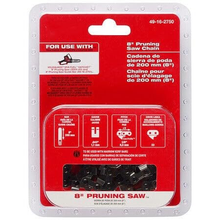 Chaîne pour scie d'élagage M18 Milwaukee résout les blocages dans le bois de 20,3 cm