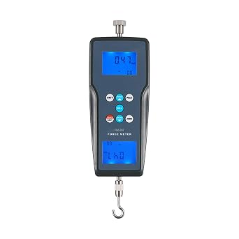 FM-207-100K Digital Force Gauge Push Pull Gauge Tester Meter 3 Measurement Units N, kg, lb with Data Memory Function | Force Range 100 kgf, 980 N, 220 Lbf