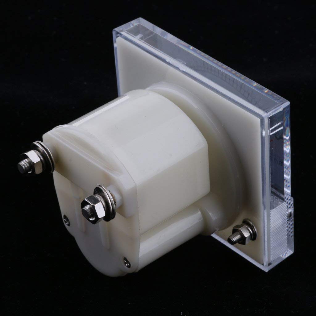 Amperometro analogico DC - 0-15A, precisione classe 2.5, bianco, 64x56x52mm