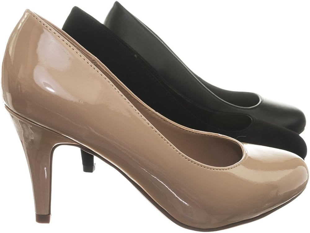 wide width block heel pumps