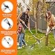 HuaMuDM Laubbesen,Gartenrechen,mit 215cm Verstellbare Metallstange und Handschuhe,Laubrechen,Fächerbesen Laubbesen,Rechen Garten, Fächerbesen Metall,Laubfächer,Rasenrechen für Reinigen von Pflanzen