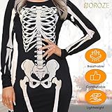 NOROZE Skeleton Costume Women | Ladies Halloween Skeleton Dress Long Sleeve Bodycon Skeleton Outfit | Skull Bones Printed Top Tunic | Halloween Skeleton Costume Adult Women Party Dress - Image 5