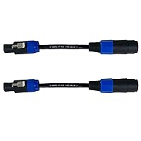 Vista 2 de CNCESS CESS-273 Speakon Mono Bridge Cable adaptador de modo de puente, paquete de 2