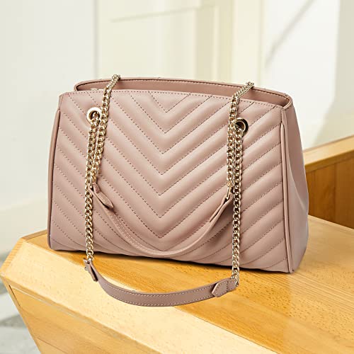 Foxlover Womens Leather Quilted Shoulder Bags, Ladies Chain Purse Designer Handbags #TOP6