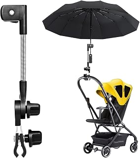 Soporte para sombrilla ajustable para andador, paraguas para cochecito, accesorio universal para sombrilla, silla de playa, silla de camping, bicicleta, carrito de golf