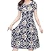 Produktbild Sonijie Mode Frauen Elegantes Kleid Druck Kurzarm oansatz knielangen Kleid
