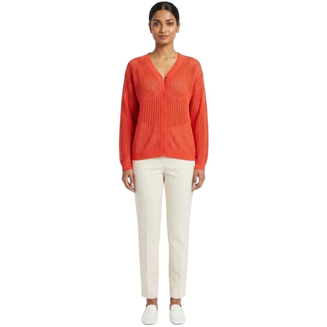 Women's Lightweight Breathable Knit Cardigan V-Neck Button Down Summer Sweater Shrug Style Outerwear-image-2