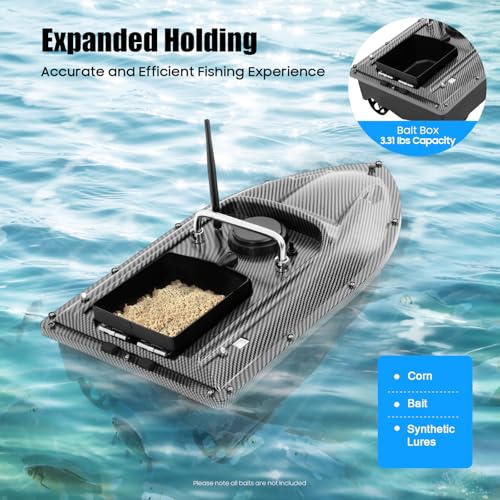 Bateau mangeoire télécommandé pour la pêche de la carpe en lac calme