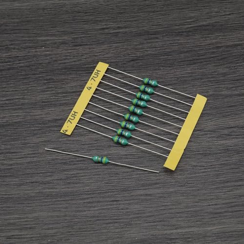 Be In Your Mind 200-teiliges Induktor-Sortiment-Set 1 UH - 4.7 MH 1/2 W Inline-Induktor Farbring Induktivitäts-Sortiment 10x20 Spezifikationen in Kunststoffboxen für Elektrische Schaltkreise Geräte