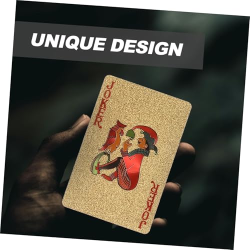 Mikinona Goldfolie Pokerkarten mit Golddrachen Design Material Langlebig und Komfortabel Spielkarten für Poker und Kartenspiele für Partys und Freizeitspaß – Bild 5