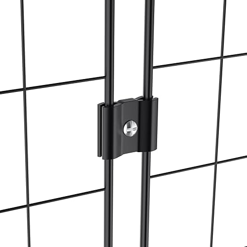 Miniatura 4 de 50 clips de unión de rejilla de alambre negro, conectores de panel de rejilla, conectores de unión de panel de rejilla, abrazaderas de pared de