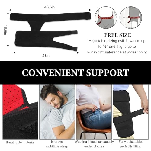 Ischias Bandage HüFtbandage Ischias GüRtel Oberschenkelbandage Orthopädische Bandage zur Behebung von Schiasschmerzen Krafttrainingsgurte Verstellbar Beidseitig Verwendbar für Frauen & Männer