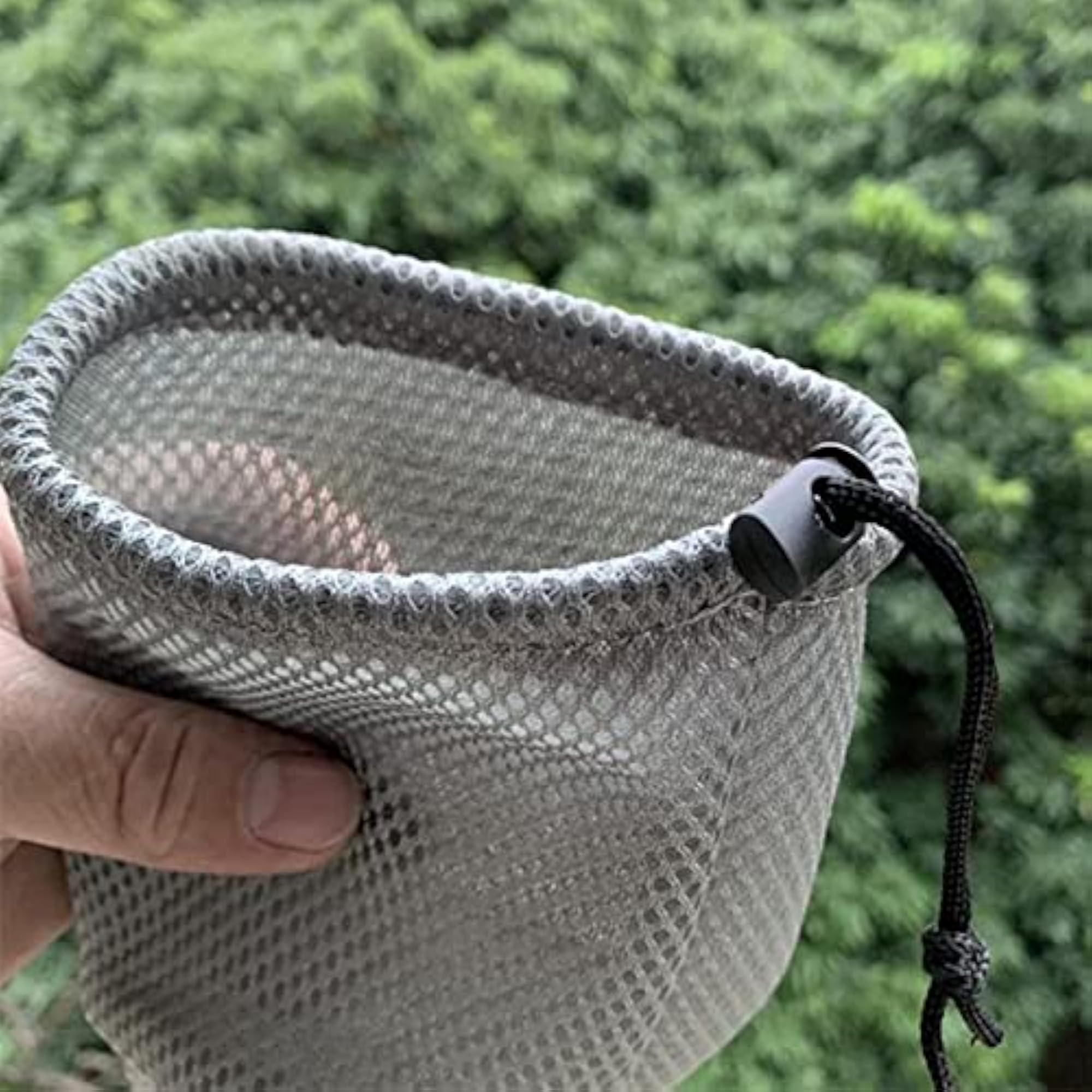 Mesh Drawstring Bag Stuff Storage Sack Organizer Pouch for Hiking