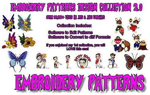 342,000 Embroidery Machine Patterns Designs Collection on USB