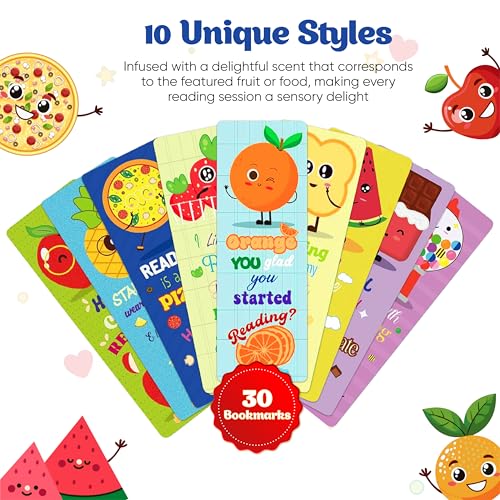 Marcadores perfumados para arranhar e cheirar – Tema de frutas e comida, designs fofos sortidos com