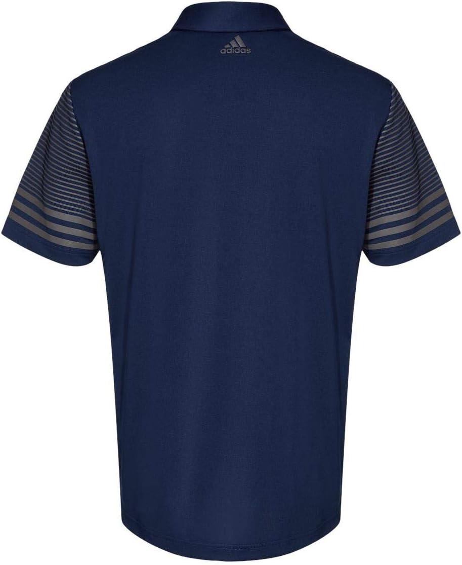 adidas - Striped Sleeve Polo - A490 - XL - Team Navy Blue/Grey Five
