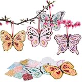 Einzigartiges Design: Ziehen Sie alle Blicke auf sich mit 4 verschiedenen Schmetterlingsdesigns. Das Schmetterling Paillettenbild Bastelset beinhaltet 4x Schmetterlingsschablonen, 13x Pailletten, 5x Seil und 1x Pinzette. Das einzigartige Design bringt Ihnen verschiedenen DIY-Spaß.
