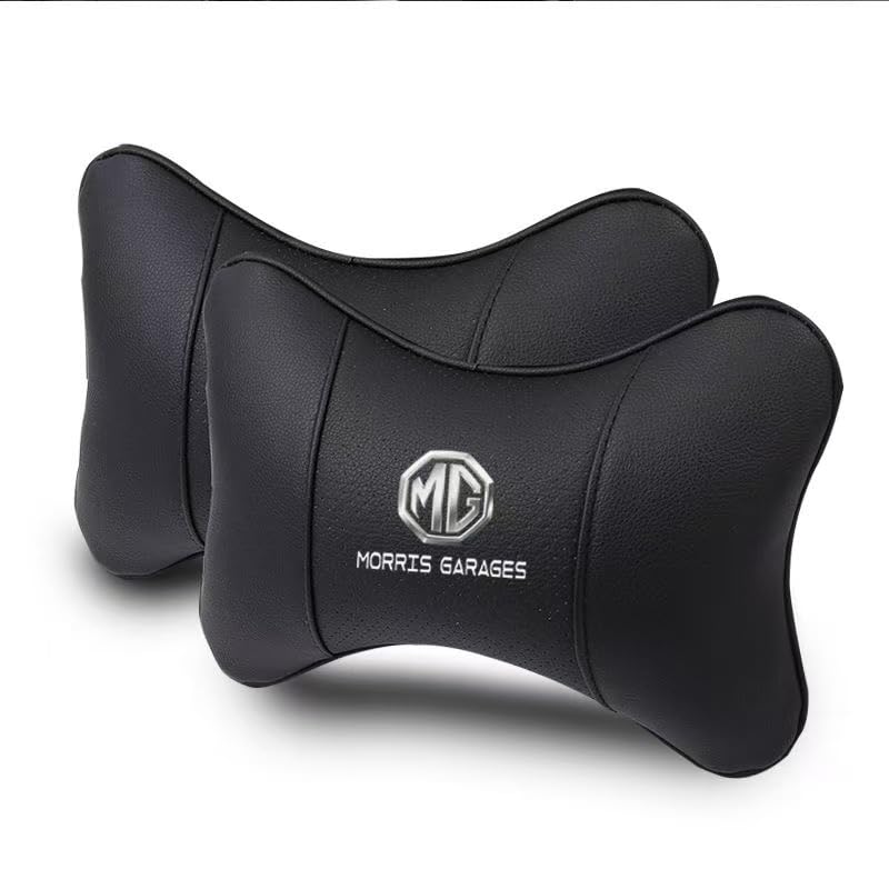 Car Headrest Neck Pillow for MG Hector 2018-2025, Auto Seat Support Cushion Travel Rest Pad Vehicle Decoration Head Protection Driving Comfort Guard,Black