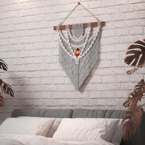Image of ZUEXT Macrame Cord, Light Grey, 6mm x 109yds Cotton String Macrame Yarn | 100% Natural Handmade, 4 Strands Twisted Cotton Rope, For Wall Hanging Plant Hangers Gift Wrapping Tapestry DIY Crafts, 100m