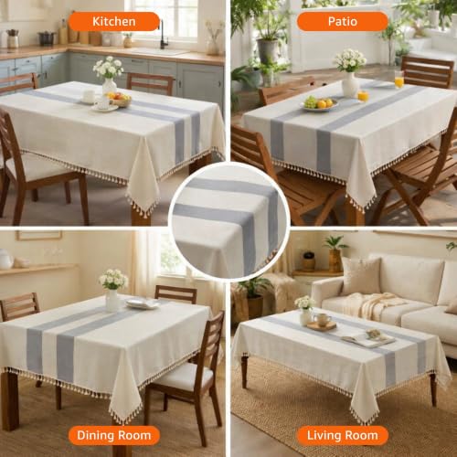 Image of Amazon Basics Tablecloth for Dining Table Cover, Microfiber Fabric Rectangle Tablecloth, 40x60 Inches 4 Seater (Grey, 4 Seater)