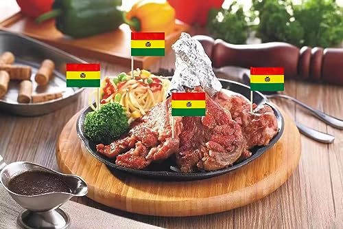 stidsds 100pcs National Zahnstocher Flagge B (Bolivien) – Ansicht 5