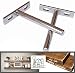 2 INVISIBLE FLOATING SHELF BRACKETS - COMPLETELY HIDDEN - FLUSH MOUNT - LOW PROFILE - Invisible supports for any type of shelf - Hardened Steel Blind Supports 5-8" width shelves 30lbs - (4")
