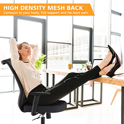 ETasker Ergonomic Office Chair Home Office Desk Chairs with Adjustable Arms, Breathable Mesh