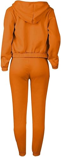 Miniatura 5 de WZPIMT Women Sweatsuits Sets 3 Piece Outfits Long Sleeve Pullover Hoodie Full Zip Jackets + Tank + Jogging Sweatpants Sets