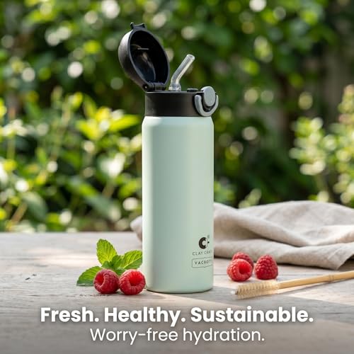 Image of CLAY CRAFT VACBOTT Sonic Pro Double Wall|18 Hours Hot and 24 Hours Cold Water Bottle Vacuum Insulated Flask Bottle|550ml, 1Pcs, Bottle for Home, Office|BPA-Free|BIS Certified|1Year Limited Warranty