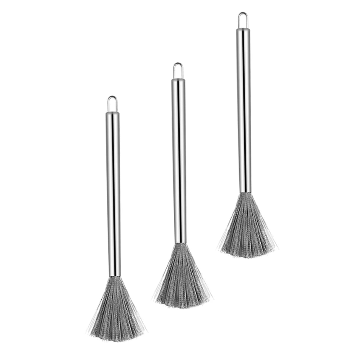 UPKOCH Cepillo De Limpieza Inoxidable Cepillo Flexible para Olla Y Utensilios De Cocina para Platos Y Sartenes No Superficies 3 Piezas X 4