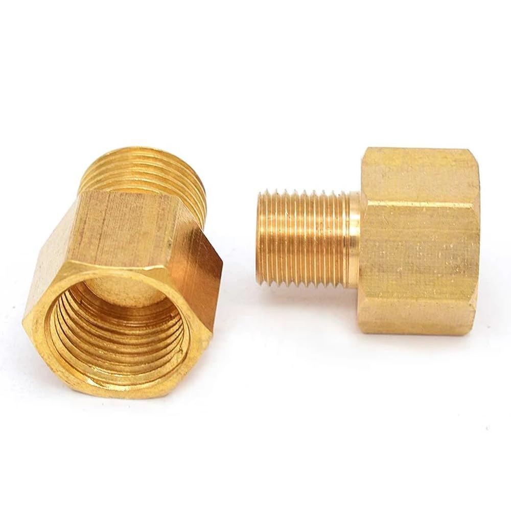 10 piezas de adaptador de acoplamiento rápido de latón con junta de cobre para conversión de manómetro macho a hembra de 1/8", 1/4", 3/8", 1/2", M04, F04, 200 piezas
