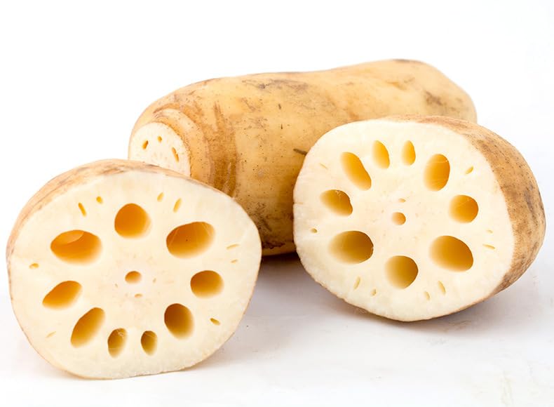 Miniatura 2 de La raíz de loto deshidratada crujiente es vegetal seca raíz de loto no frita seca 7.05 oz (7.05 oz.) Rodajas secas de raíz de loto